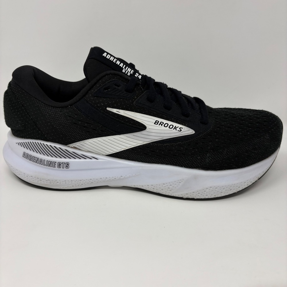 Brooks Adrenaline GTS 24 Womens Size 10 Black White Running Shoes (1204261B087)